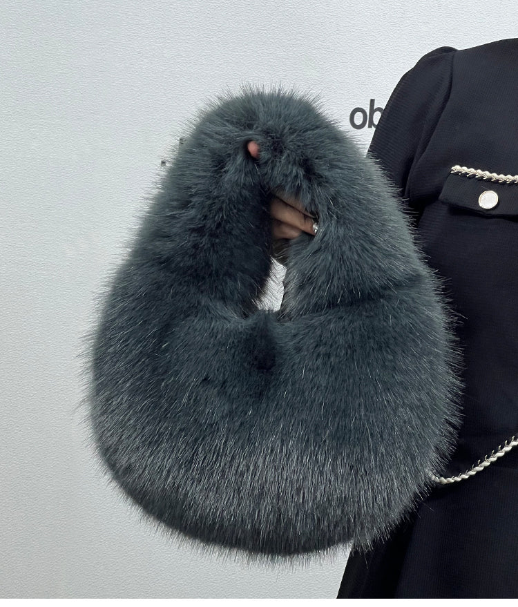 Portable Fur Bag Fall Winter Popular photo 6
