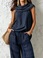 Plaid Wide-leg Two-piece Set (11)