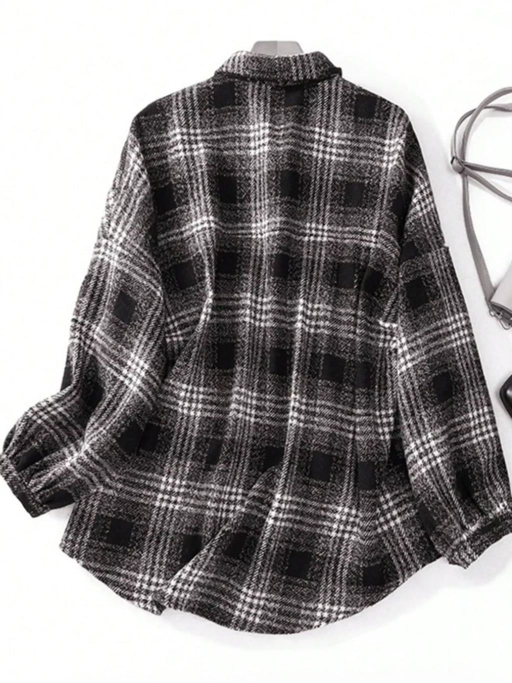 Plaid Button Up Long Sleeve Shacket (16)