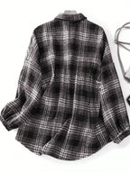 Plaid Button Up Long Sleeve Shacket (16)
