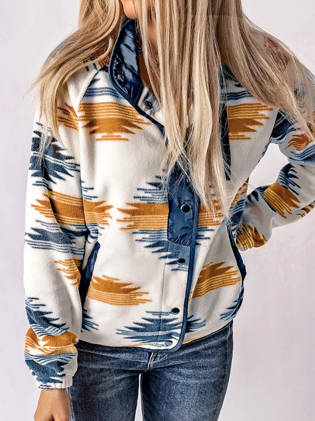 Geometric Snap Down Jacket (9)