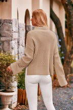 Mock Neck Drop Shoulder Sweater (9)