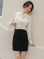 One-step Skirt Bag Hip Short Suit Work photo 3