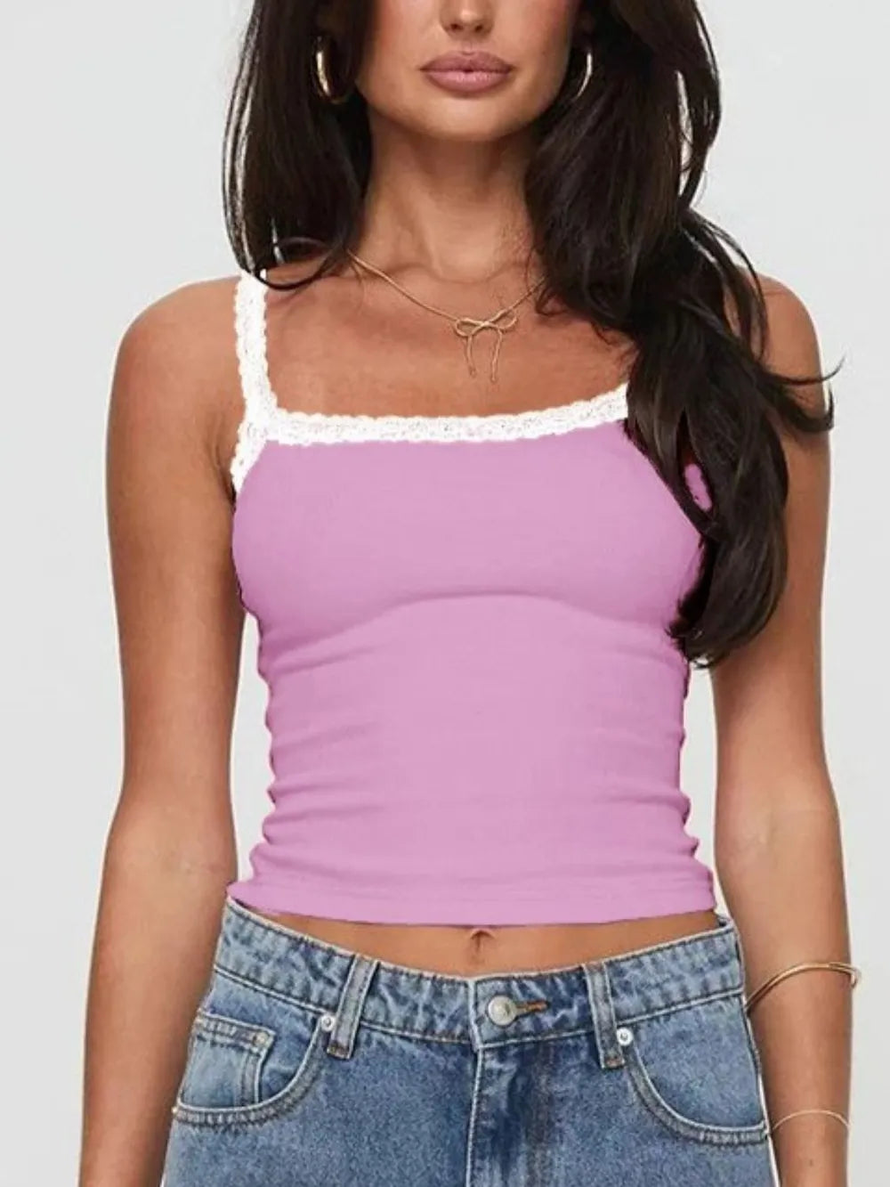 Lace Detail Cropped Cami (9)
