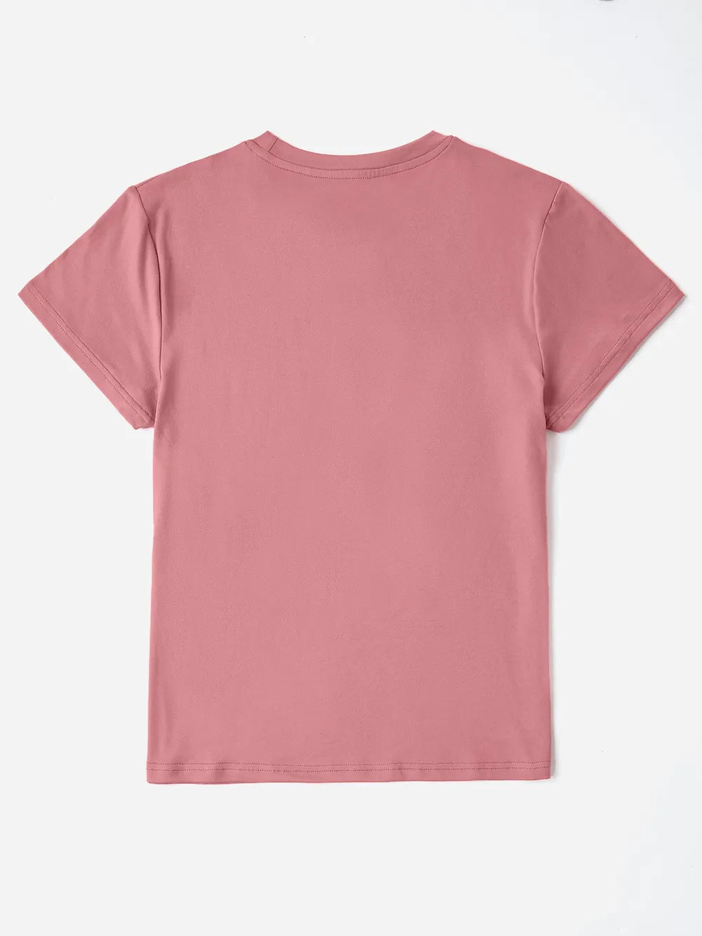 Happy Round Neck Short Sleeve T-shirt (17)