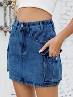 Cargo Denim Skirt (6)