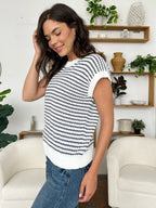 Striped Round Neck Sweater Vest (3)
