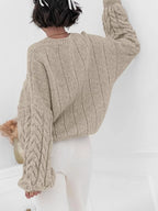 Cable Knit Long Sleeve Sweater (23)