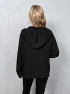 Button-down Long Sleeve Hooded Sweater (9)