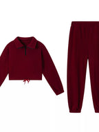Quarter Zip Sweatshirt Pants Set (12)