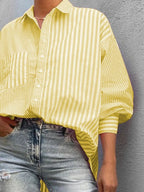 Striped Button Down Long Sleeve Shirt (6)