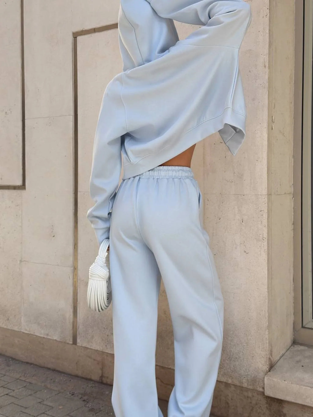 Zip Up Drawstring Hoodie Pants Set (10)