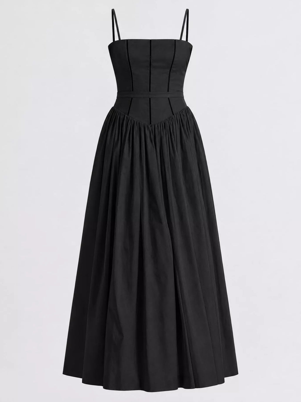 Floral Spaghetti Straps Midi Dress (13)