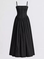 Floral Spaghetti Straps Midi Dress (13)