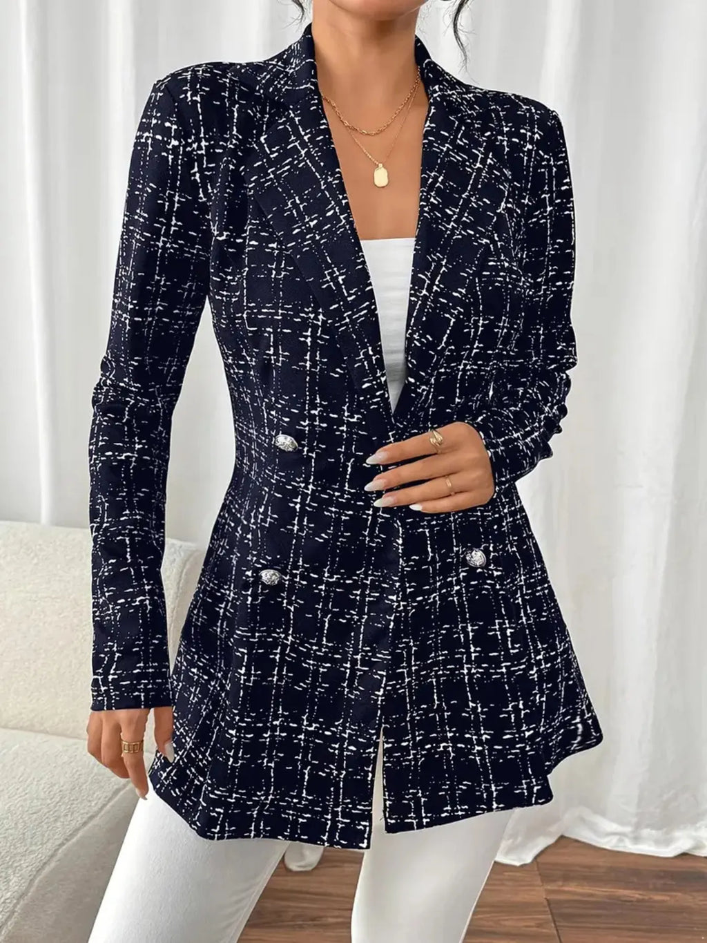Tweed Double-breasted Blazer (15)