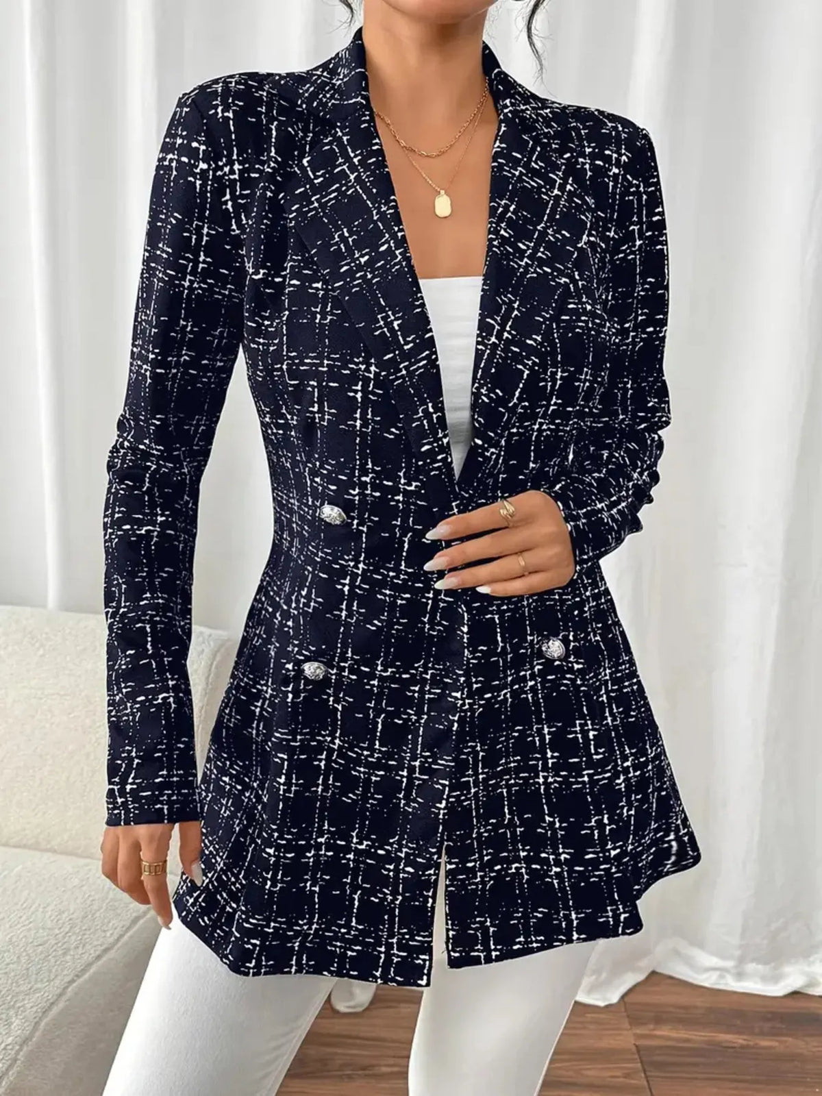 Tweed Double-breasted Blazer (15)