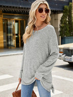 Round Neck Long Sleeve T-shirt (15)