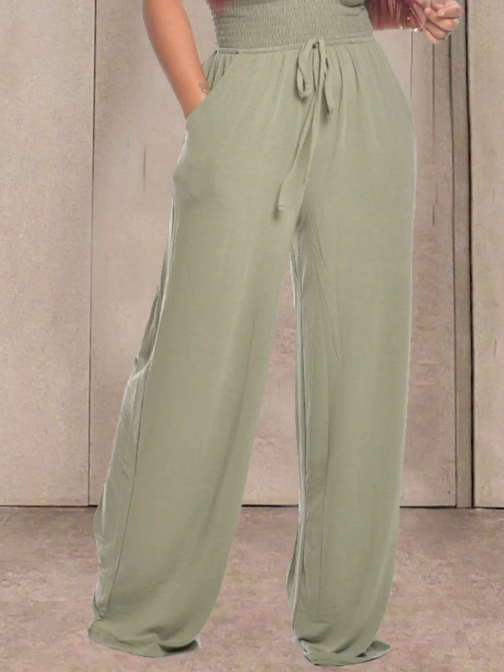 Strapless Smocked Wide-leg Jumpsuit (18)