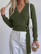Metal Ring Detail Dropped Shoulder Sweater (7)