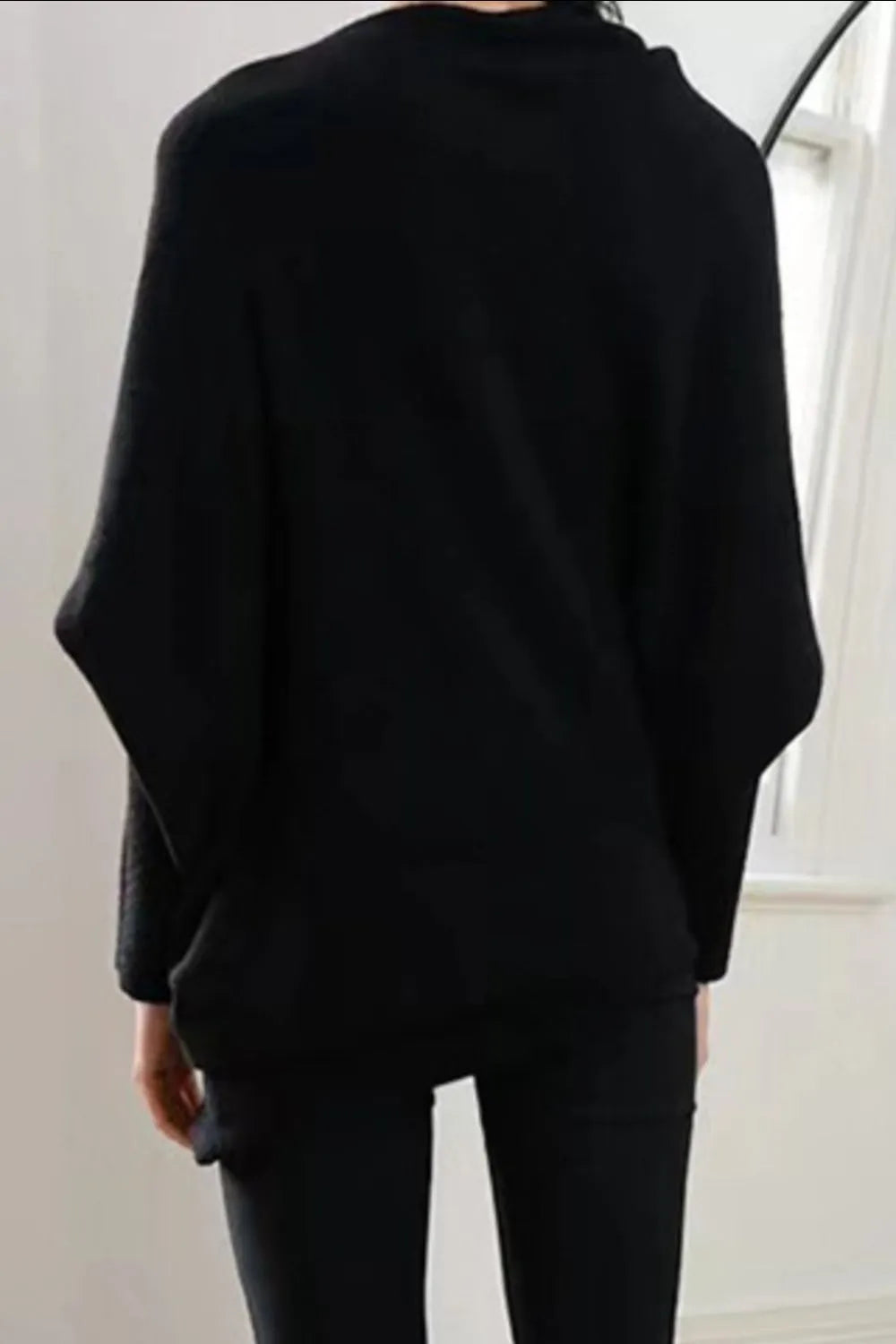 Full Size Boat Neck Batwing Sleeve Knit Top (5)