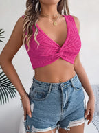 Twisted V-neck Knit Vest (10)