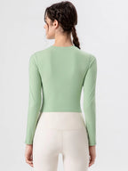 Round Neck Long Sleeve Active T-shirt (10)