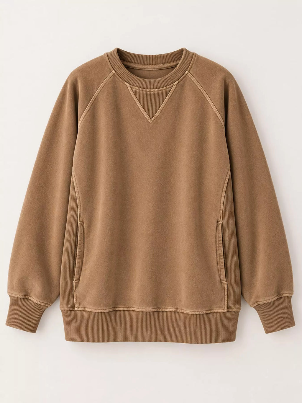 Crew Neck Raglan Sleeve Sweatshirt (27)