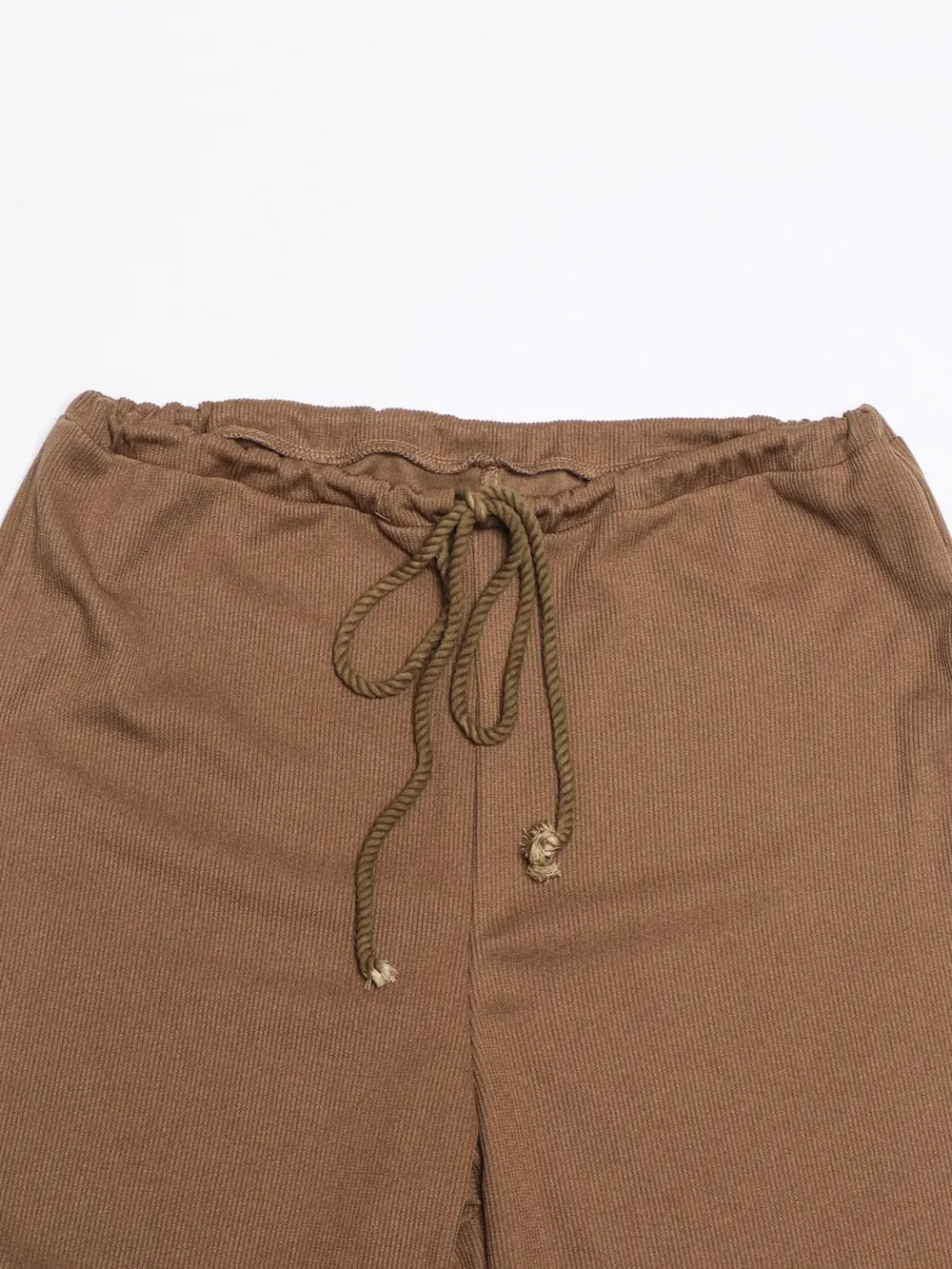 Collared Neck Long Sleeve Top Drawstring Pants Set (4)