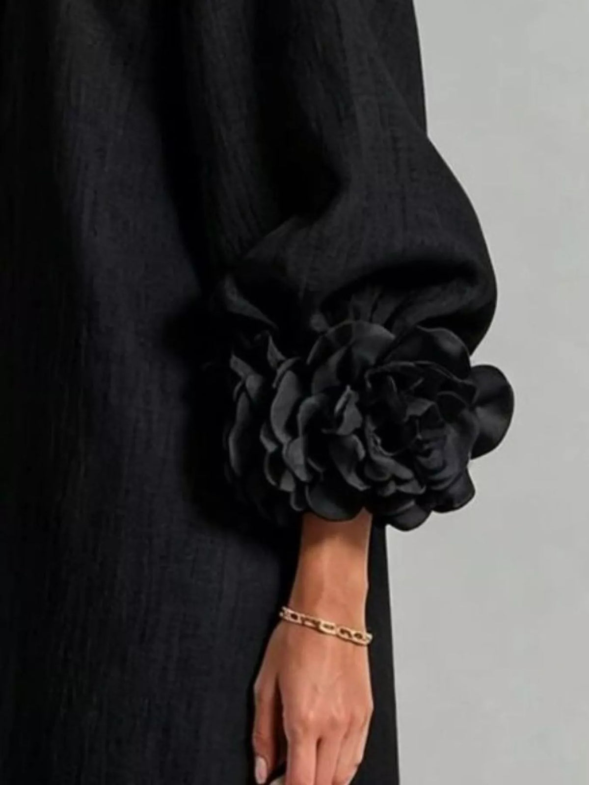3d Floral 3/4 Sleeve Mini Dress (6)