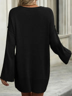 Round Neck Dropped Shoulder Sweater (11)
