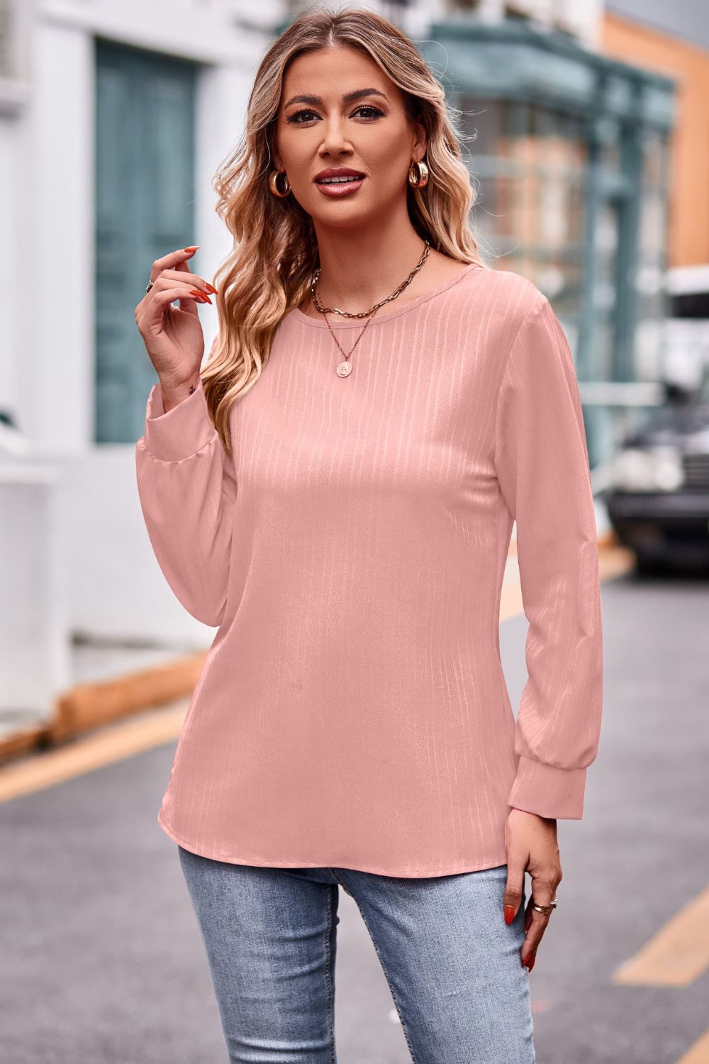 Round Neck Long Sleeve Tee (9)