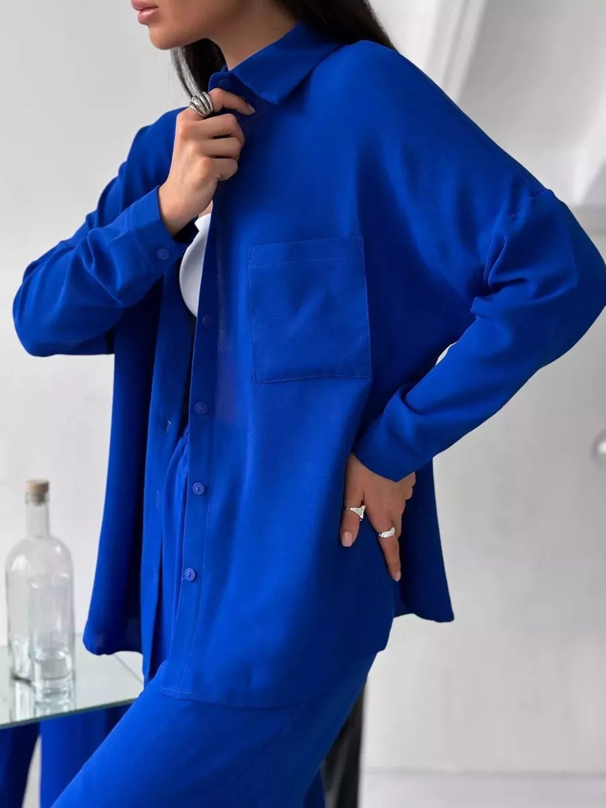 Button Down Shirt Pants Set (14)