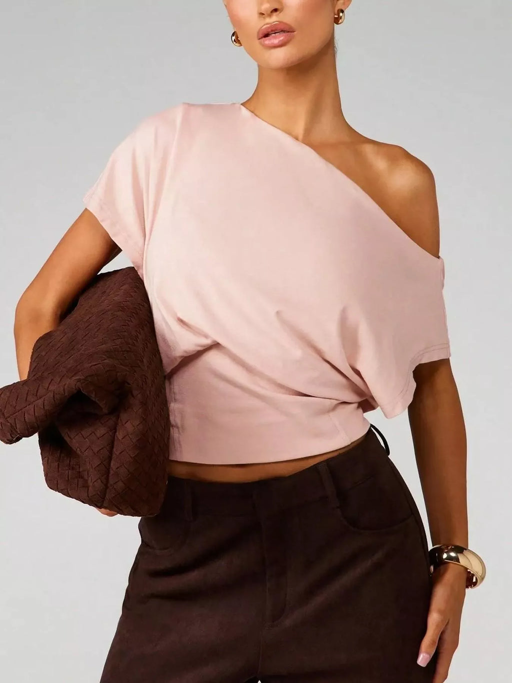 One Shoulder Crop T-shirt (6)