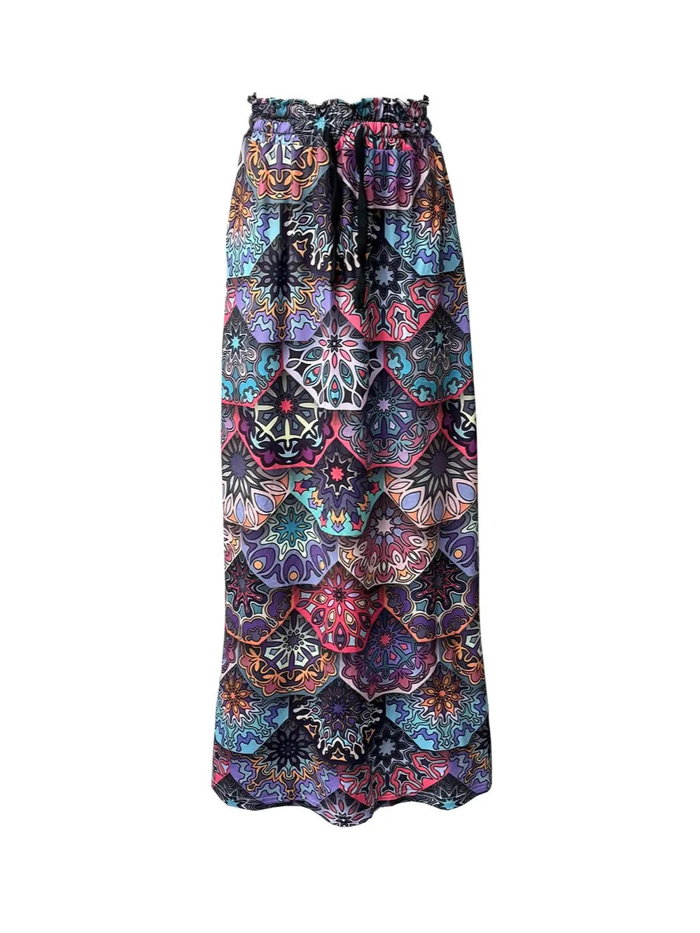 Printed Maxi Skirt Pockets (10)