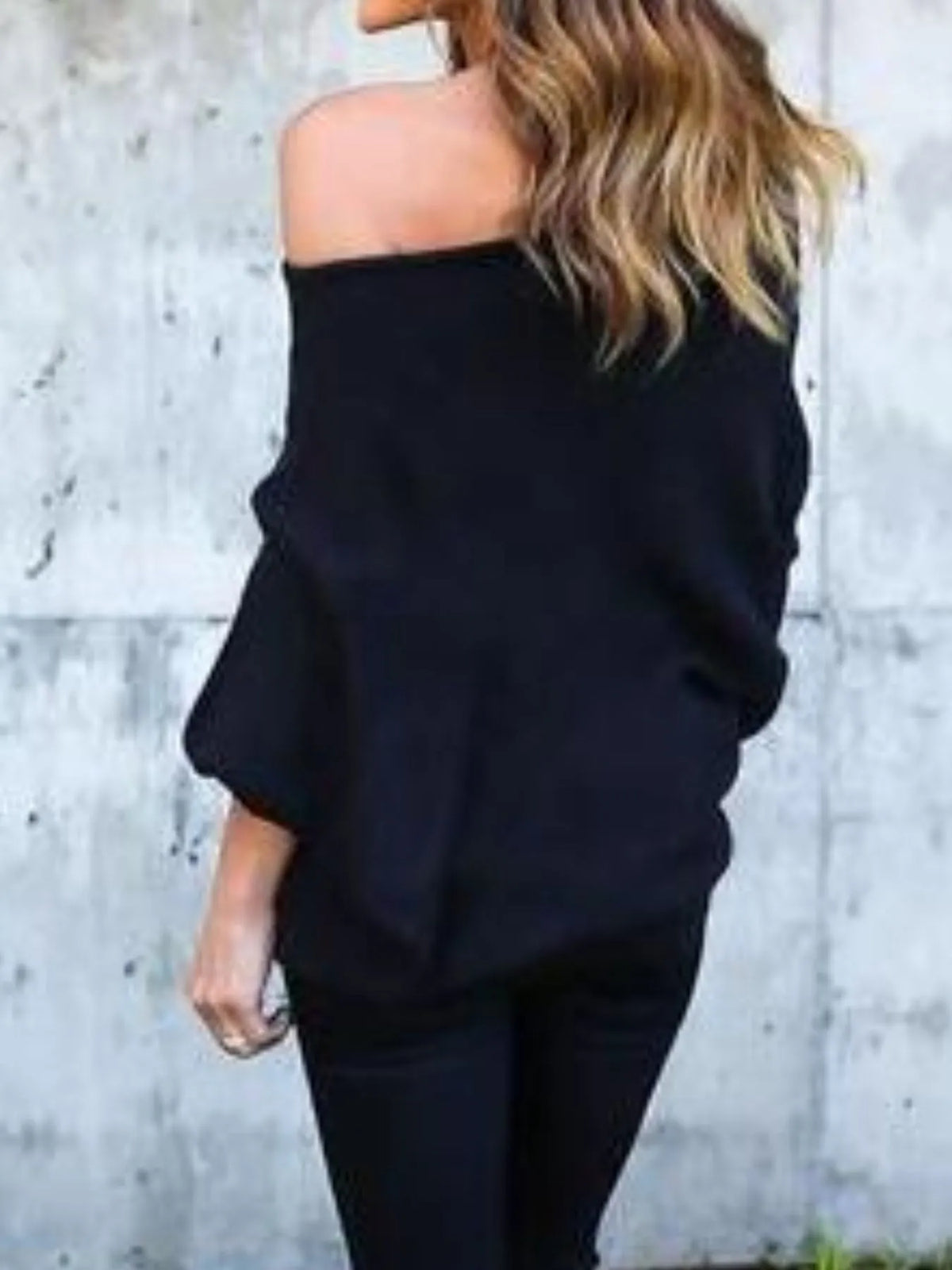 Single Shoulder Ribbed Knit Top (13)