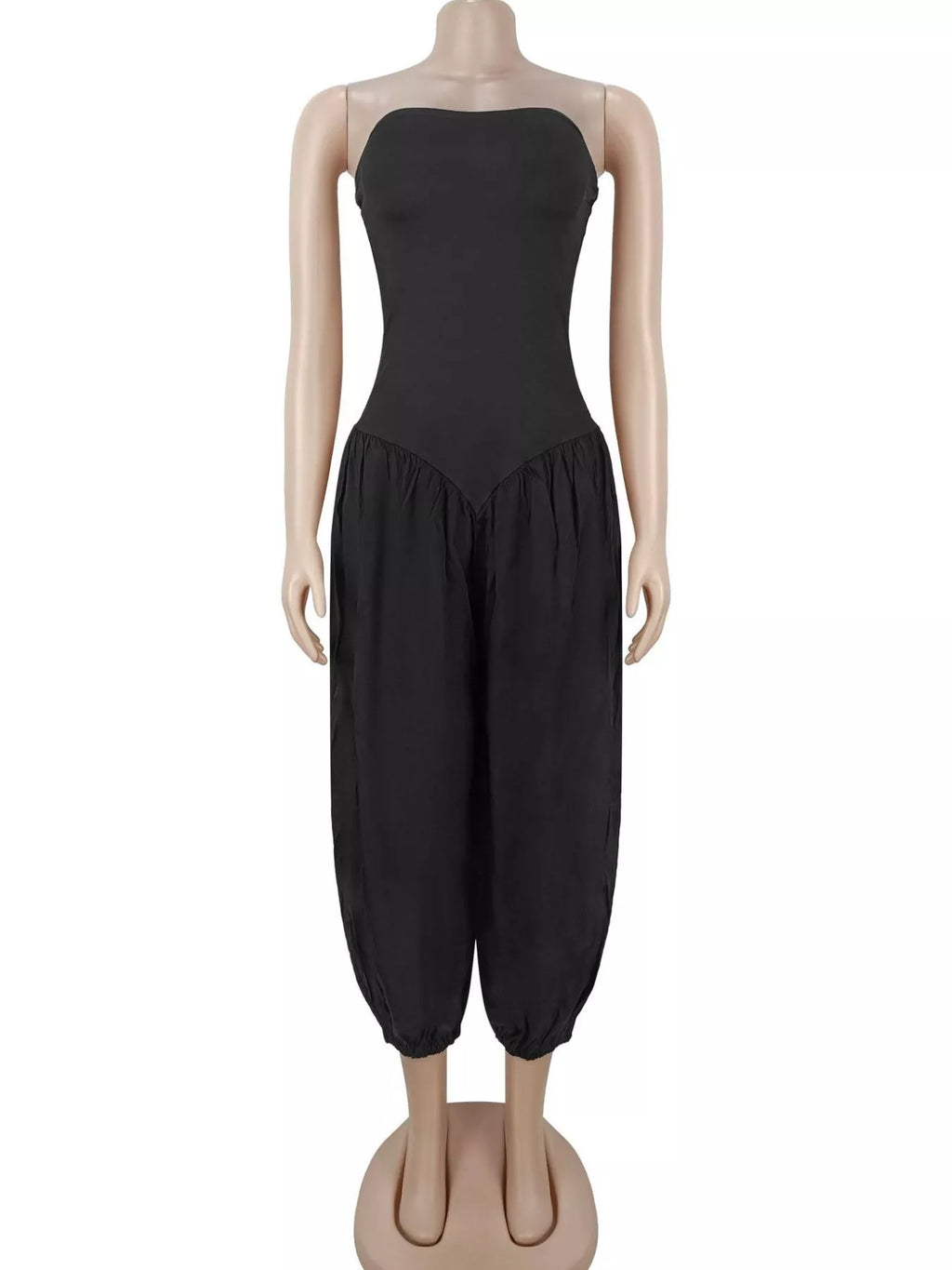 Strapless Ruched Wide-leg Jumpsuit (10)