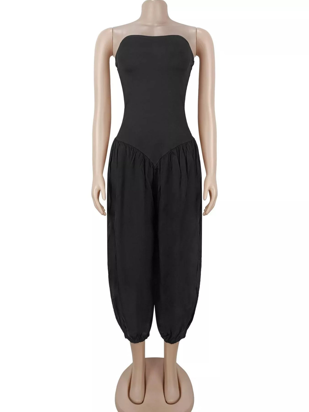Strapless Ruched Wide-leg Jumpsuit (10)