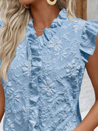 Ruffle Trim Sleeveless Blouse (12)