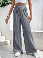 High Waist Wide Leg Pants Pockets (3)
