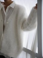 Fuzzy Button Down Long Sleeve Cardigan (12)