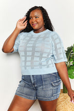Ribbed Trim Round Neck Knit Top (10)