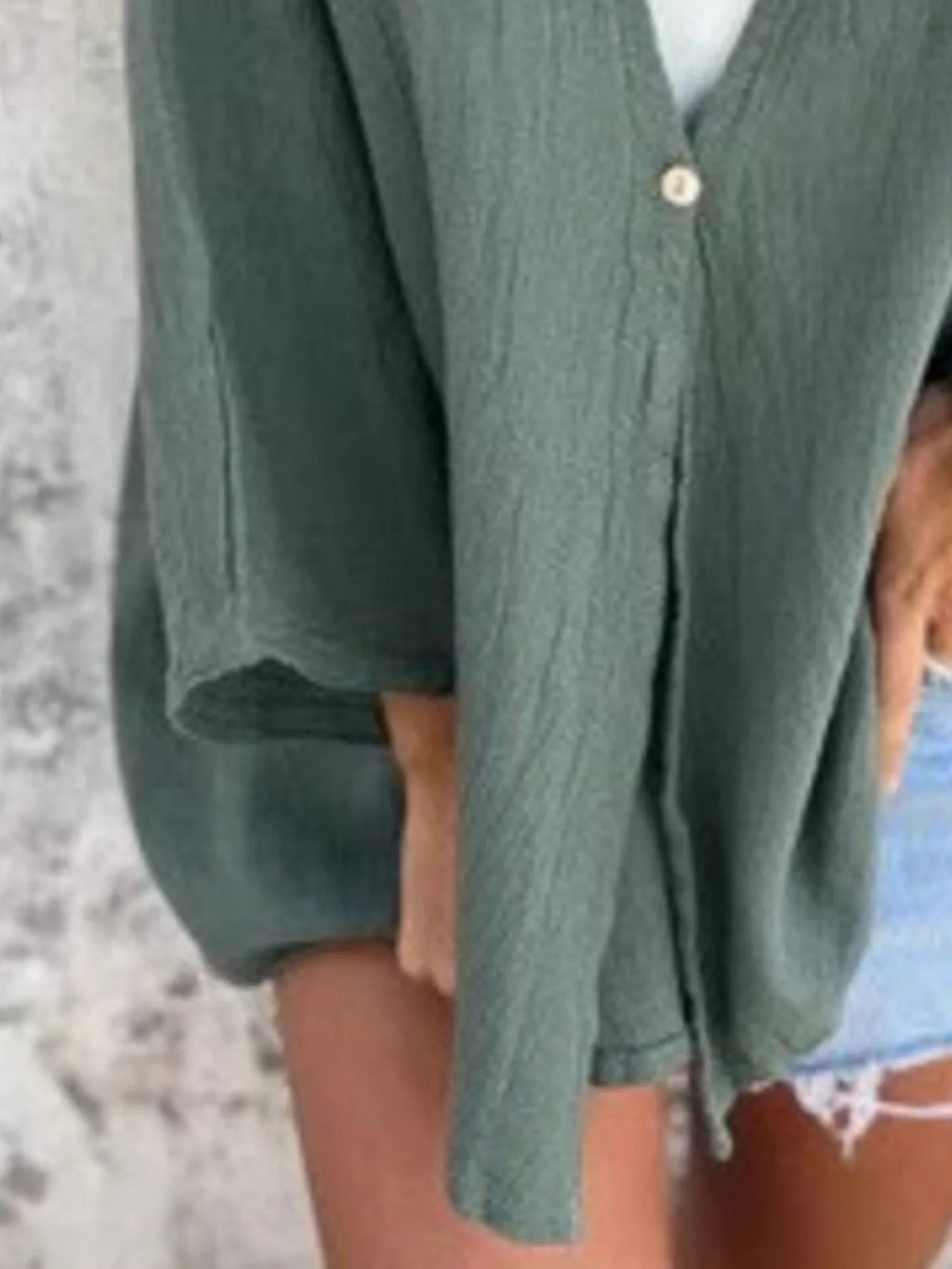 Full Size Oversized Button-up Cardigan Plus (3)