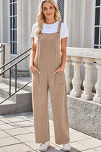 Square Neck Wide Strap Overalls Pockets (30)