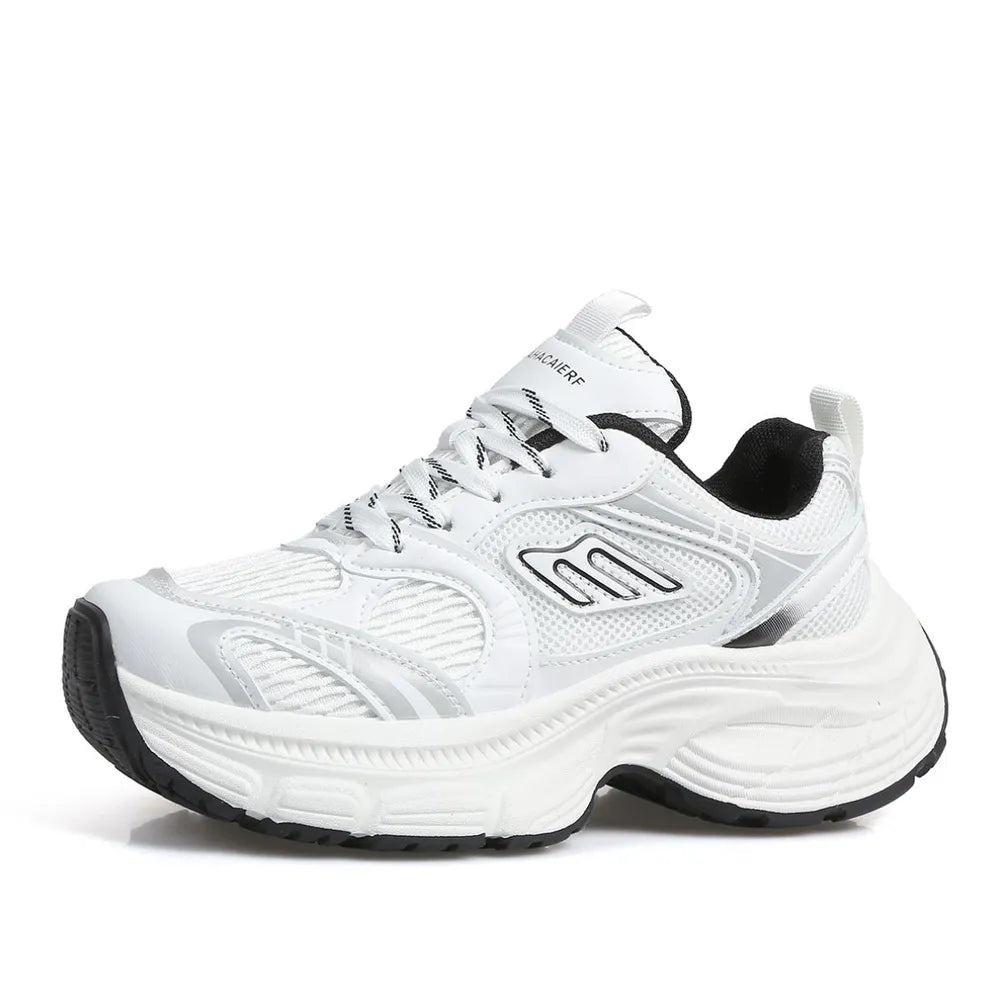 Letter Lace-up Round Toe Athletic Shoes (6)