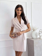 Double-breasted Blazer Dress Belt (6)