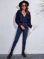 Drawstring Hooded Zip Up Jacket Pockets (23)