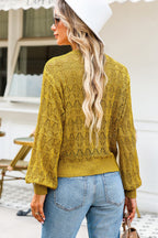 Openwork V-neck Cardigan (8)