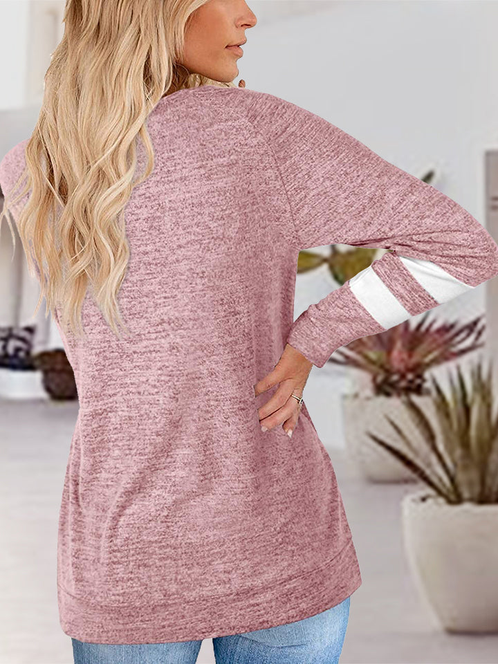 V-neck Raglan Sleeve T-shirt (2)