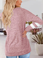 V-neck Raglan Sleeve T-shirt (2)
