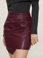 Ruched Mini Skirt Zipper (9)
